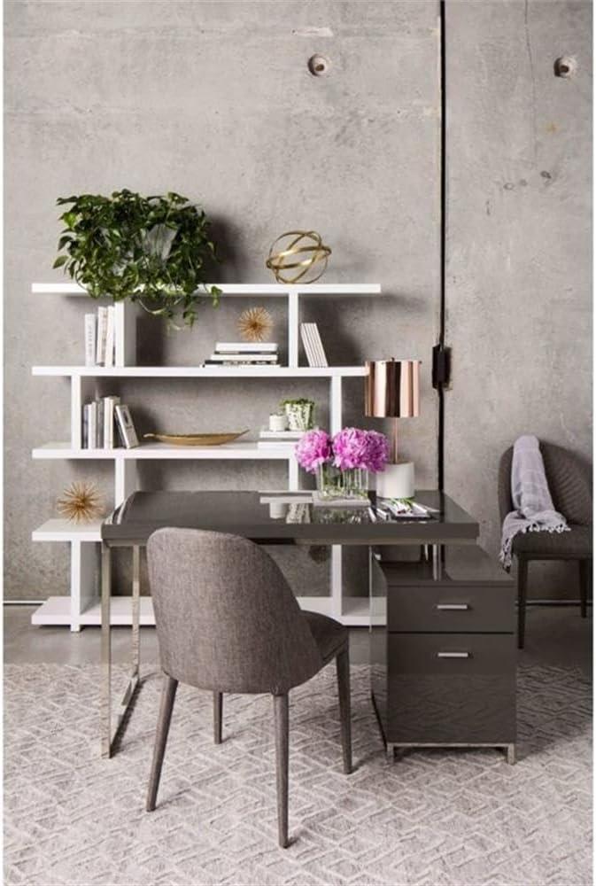 Modern Staggered Bookshelf