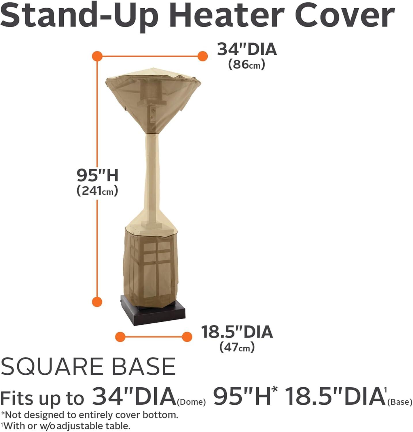 Classic Accessories Veranda Water-Resistant 34 Inch Square Stand-Up Patio Heater Cover