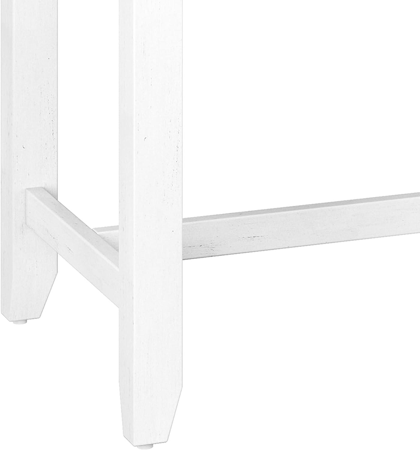 Hillsdale Furniture Clarion Wood Open Back Counter Height Stool in Sea White