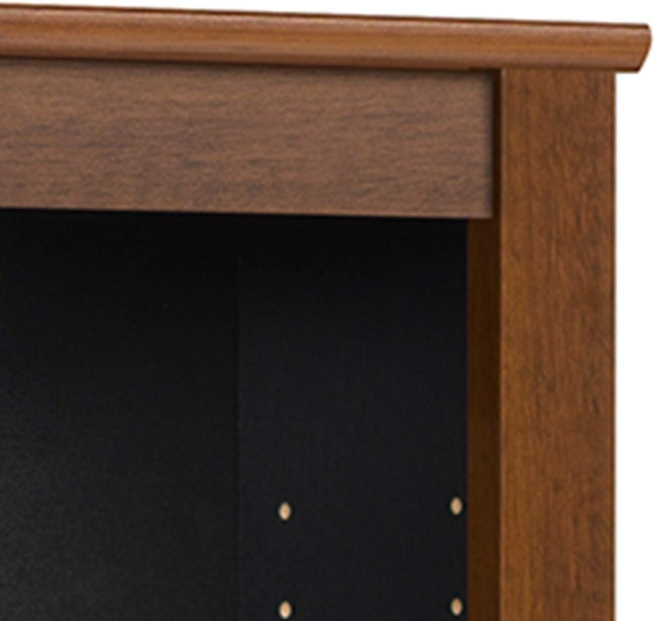 Prepac Double Floating Media Wall Storage in Cherry and Black