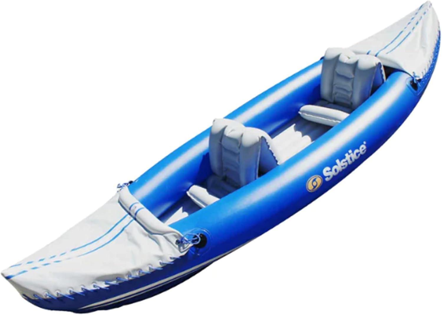 Swimline Solstice 29900 Whitewater Rapids Rogue Inflatable 2 Person Convertible Sporting Kayak with Adjustable Seats and Front and Rear Spray Covers