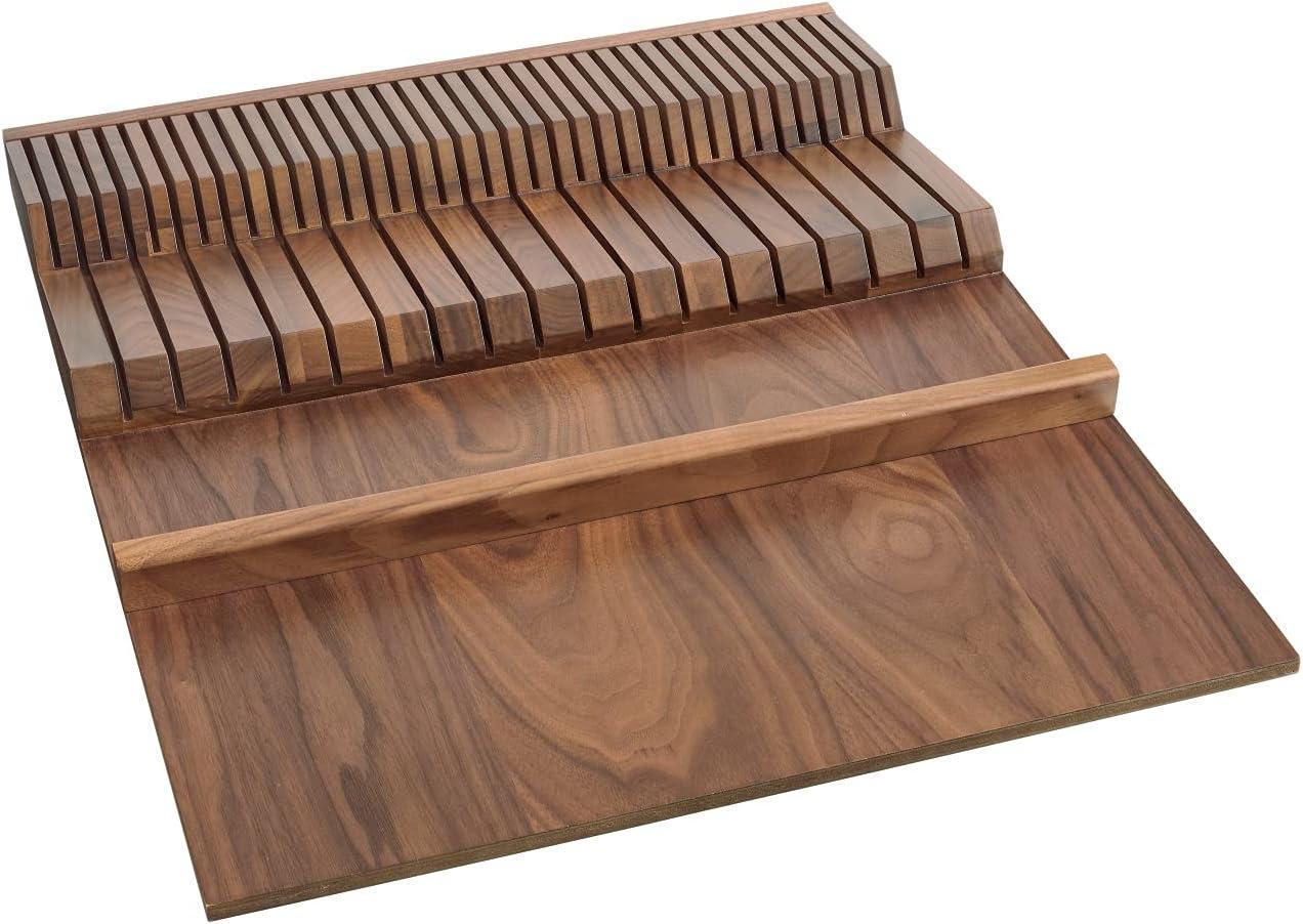 Rev-A-Shelf Rev-A-Shelf Walnut Trim To Fit Knife Block Drawer Insert Organizer