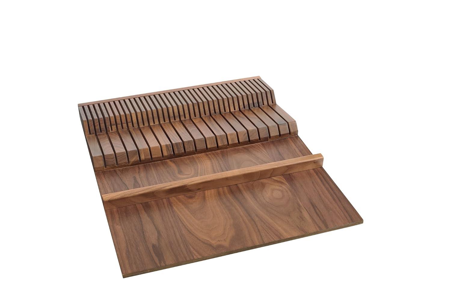 Rev-A-Shelf Rev-A-Shelf Walnut Trim To Fit Knife Block Drawer Insert Organizer