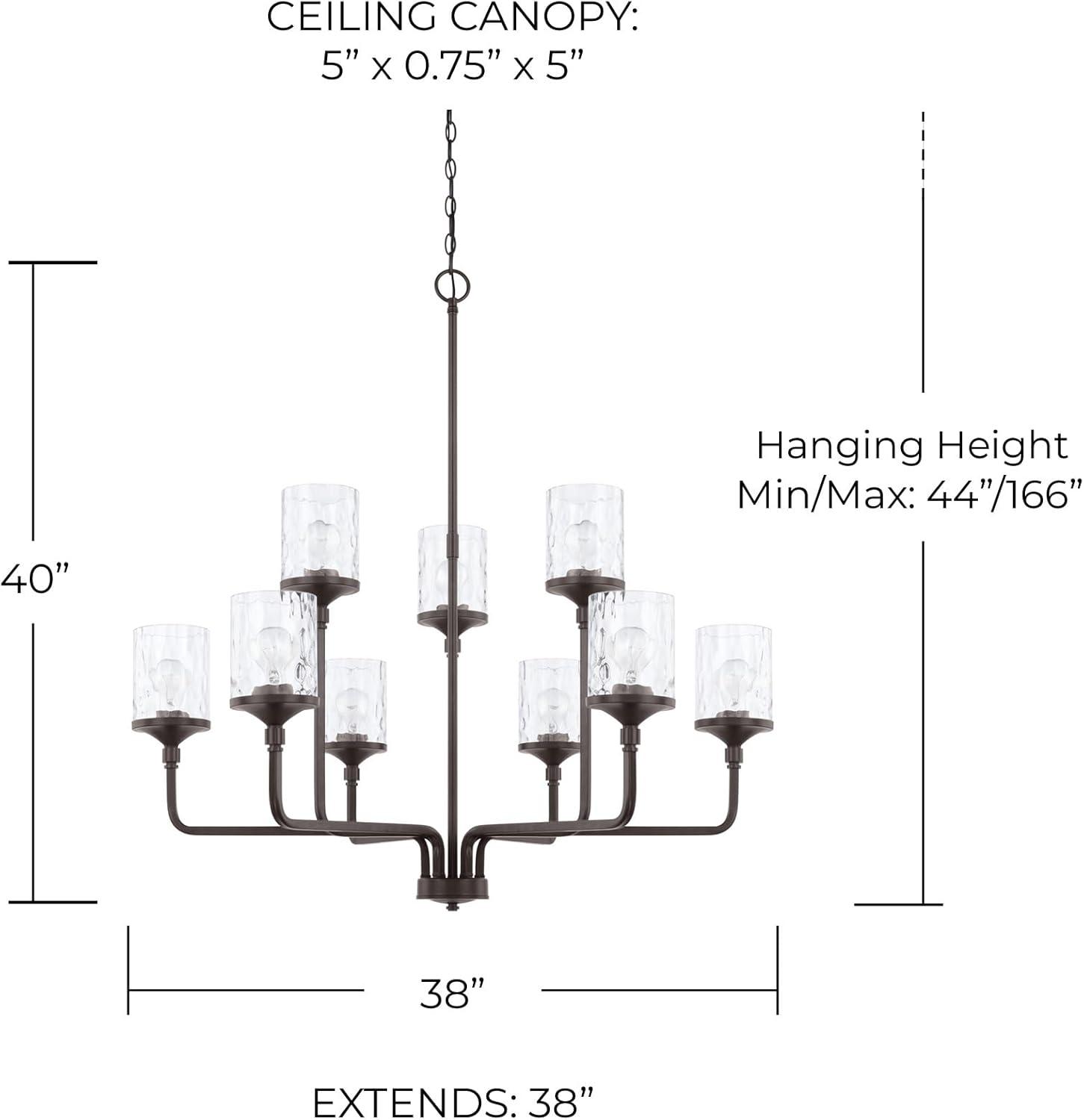 Capital Lighting 428891-451 Colton 9 Light 38" Wide Chandelier - Bronze