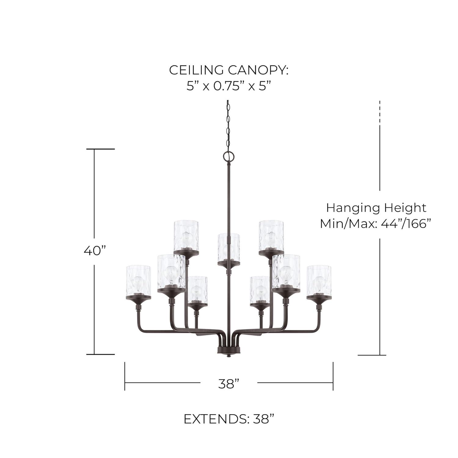 Capital Lighting 428891-451 Colton 9 Light 38" Wide Chandelier - Bronze