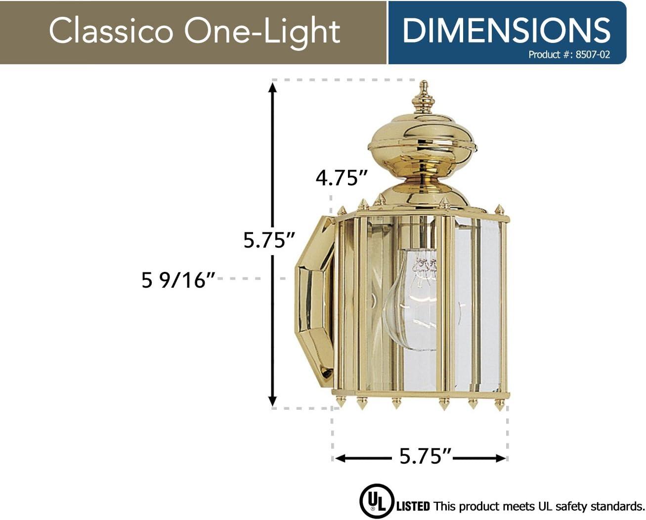 Polished Brass Outdoor Wall Lantern with Clear Beveled Glass