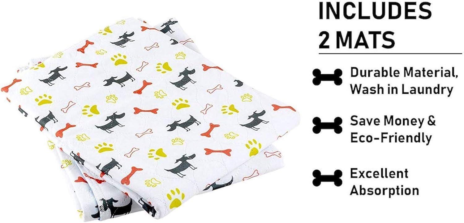 Premium Washable Reusable Pet Pee Pads | Large House Training Mats 28 inches x 31 inches