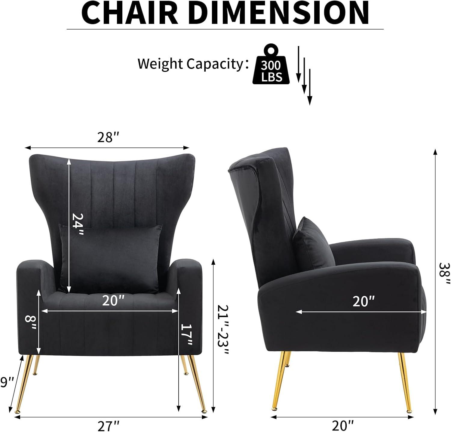Mercer41 Upholstered Velvet Armchair (Set of 2)
