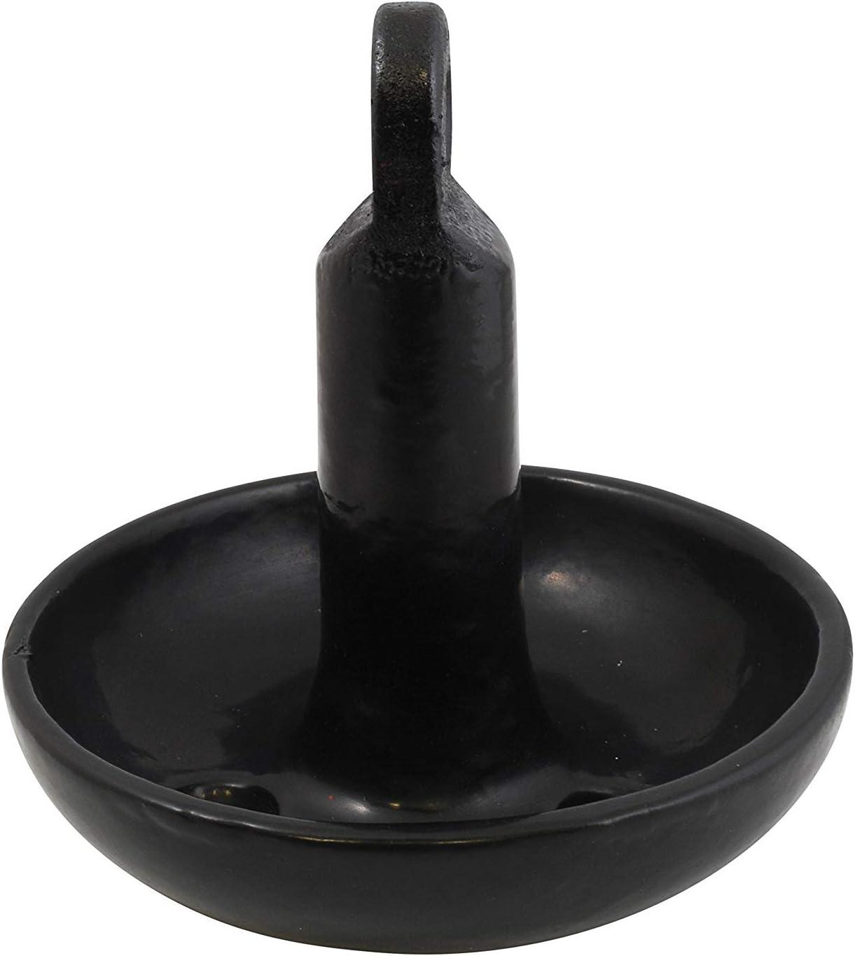 Jia ma sha 9943B1 Solid Cast Iron 15-Pound Mushroom Boat Anchor, Black PVC-Coated Finish