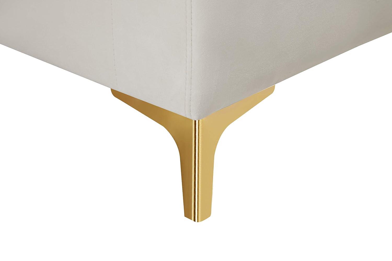 Meridian Furniture Naomi Cream Velvet Sofa