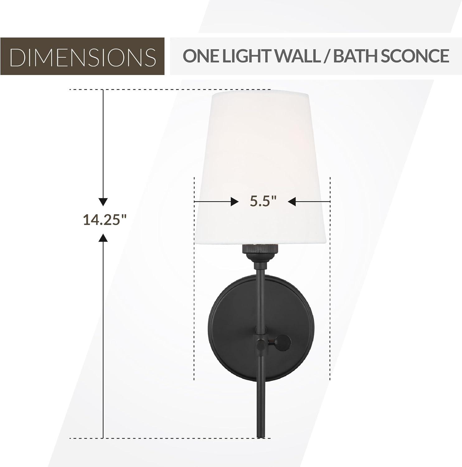 14.25" White Energy Star Outdoor Wall Sconce with Dimmable Direct Wired Electric