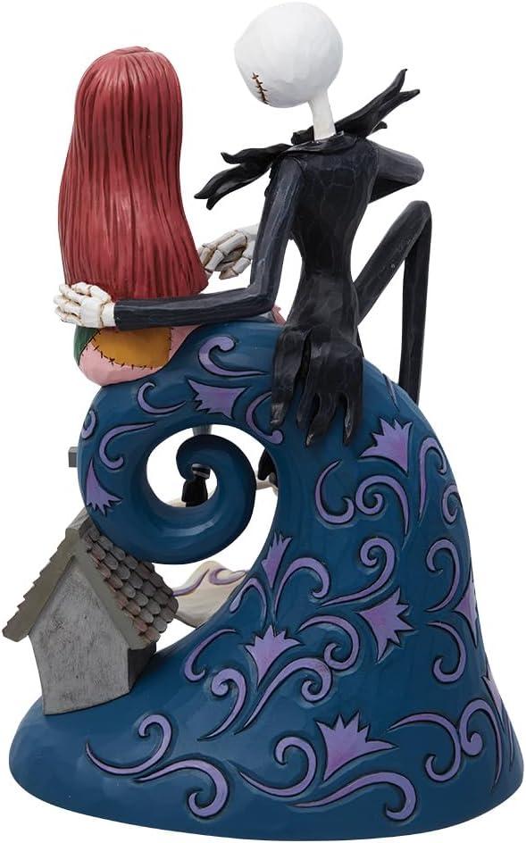 Jim Shore 8.0 Inch Spiral Hill Romance Skellington Sally Nightmare Christmas Figurines