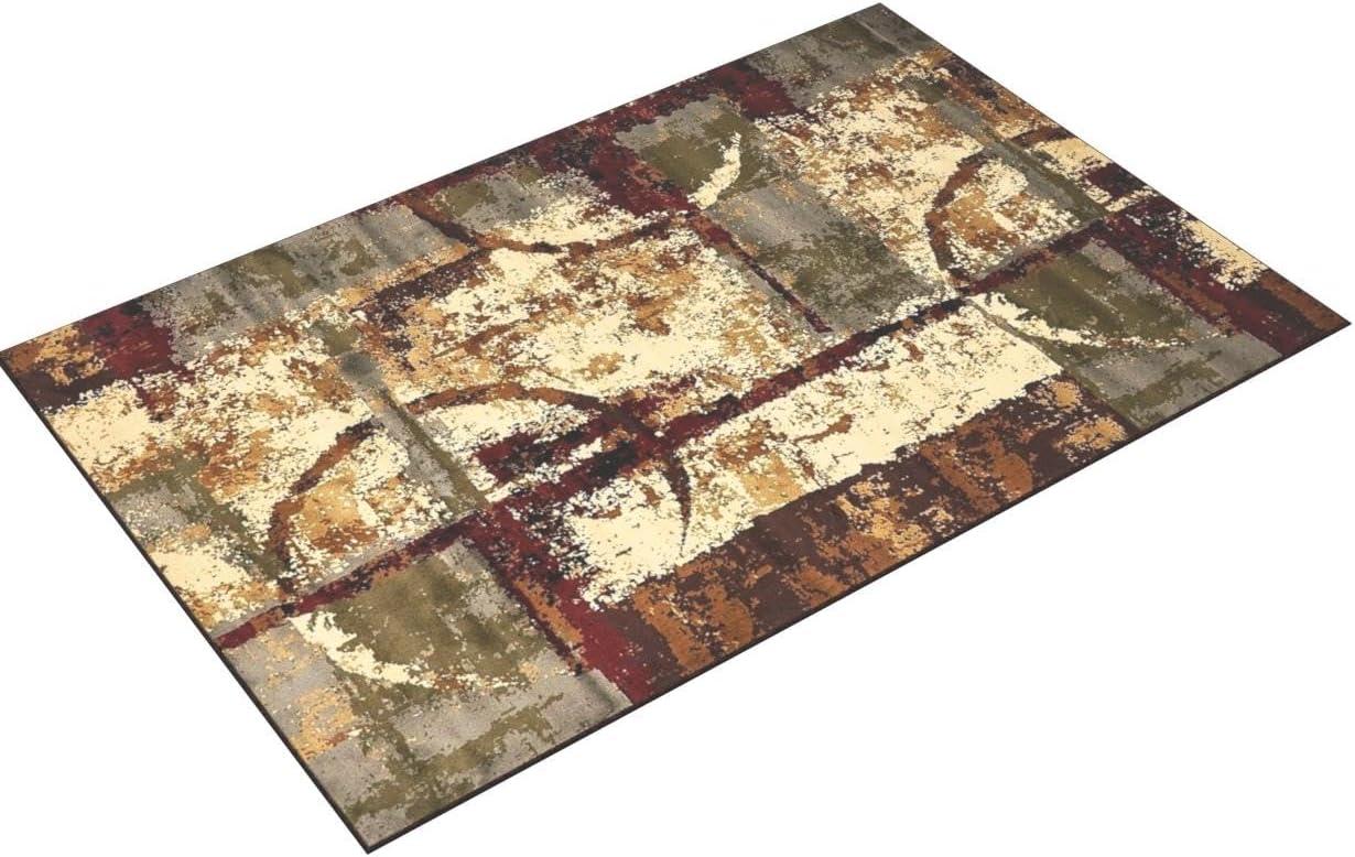 Unique Loom Barista Collection Area Rug - Catuai (5' 1" x 8' Rectangle Multi/Brown)