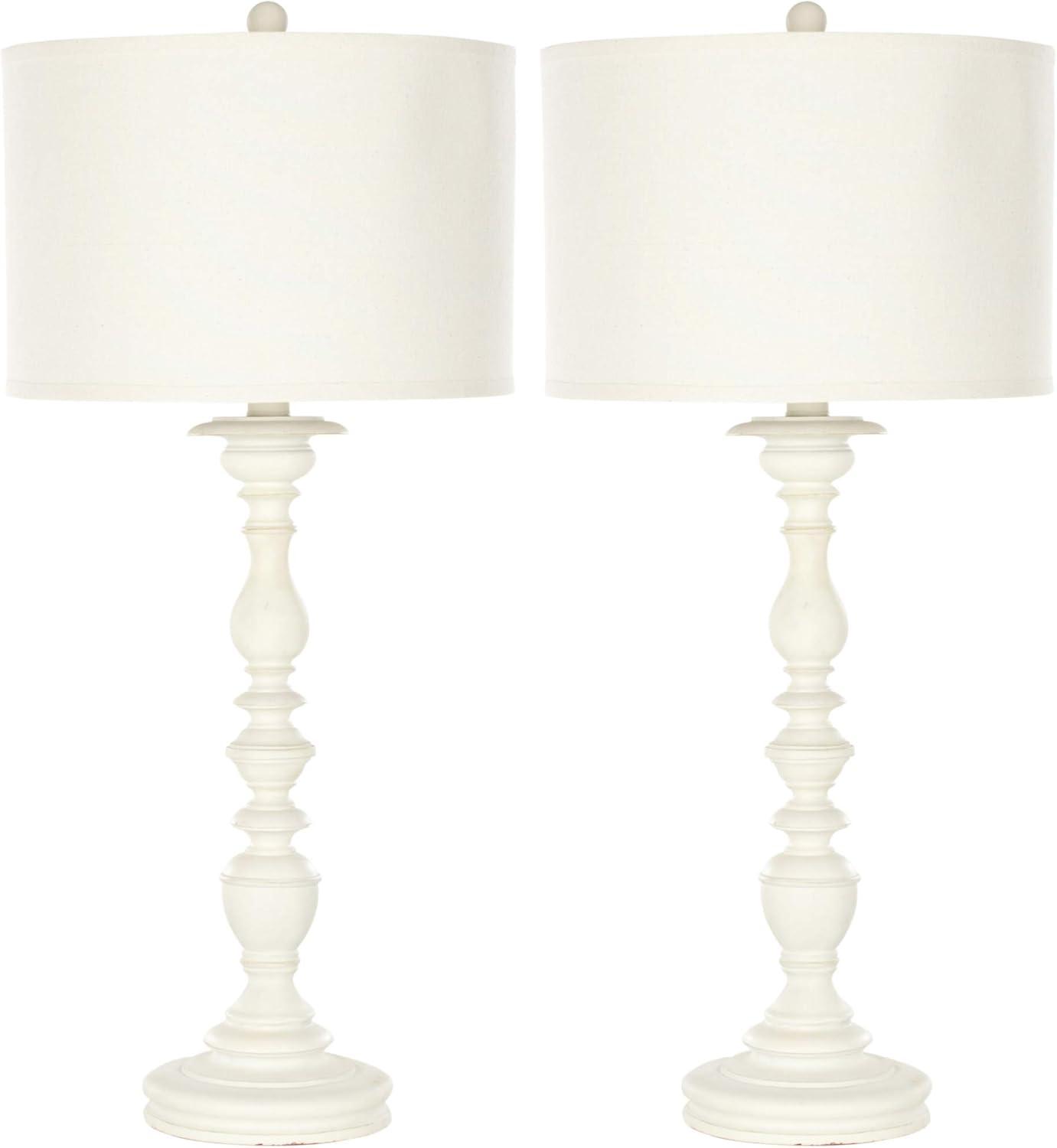 Mamie White Candlestick Lamp (Set of 2) - Cream - Safavieh