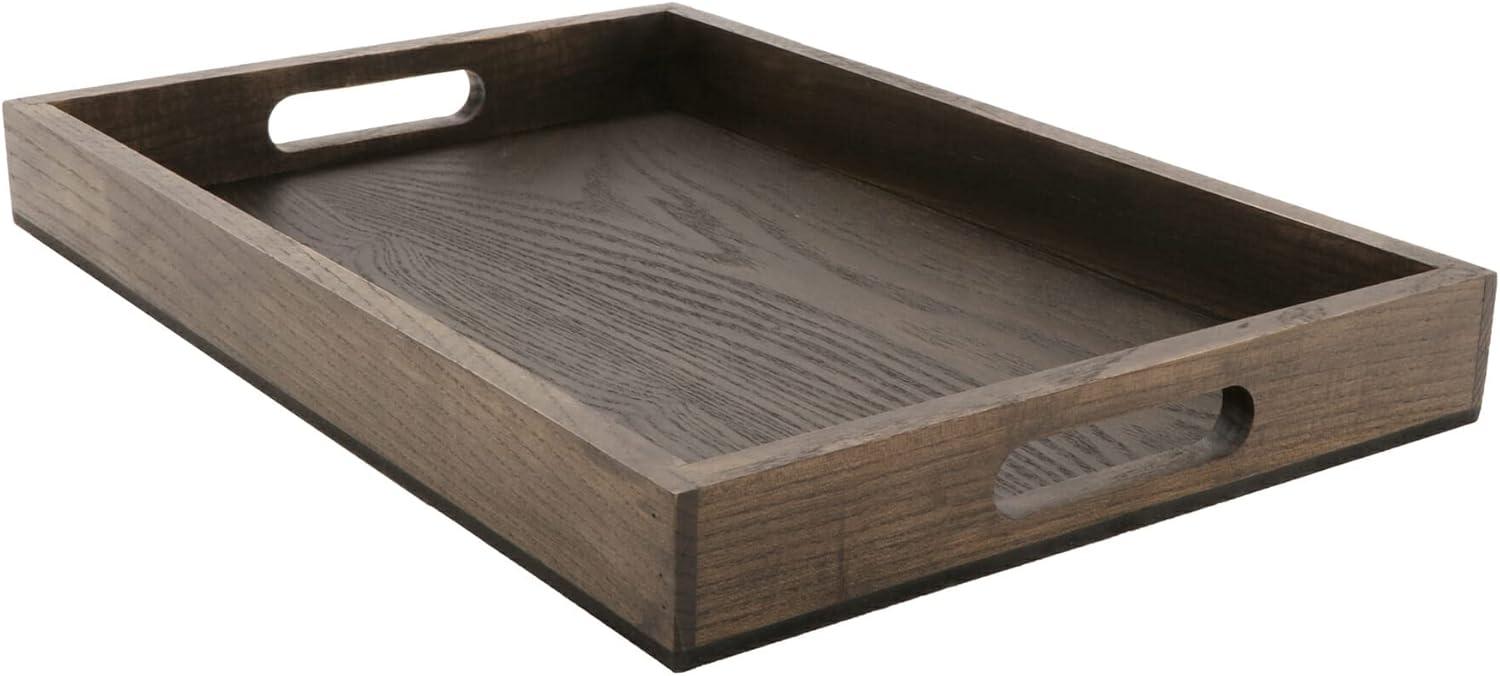 Taproot Ash Wood Serving Tray with Handles, 16.25" x 11"