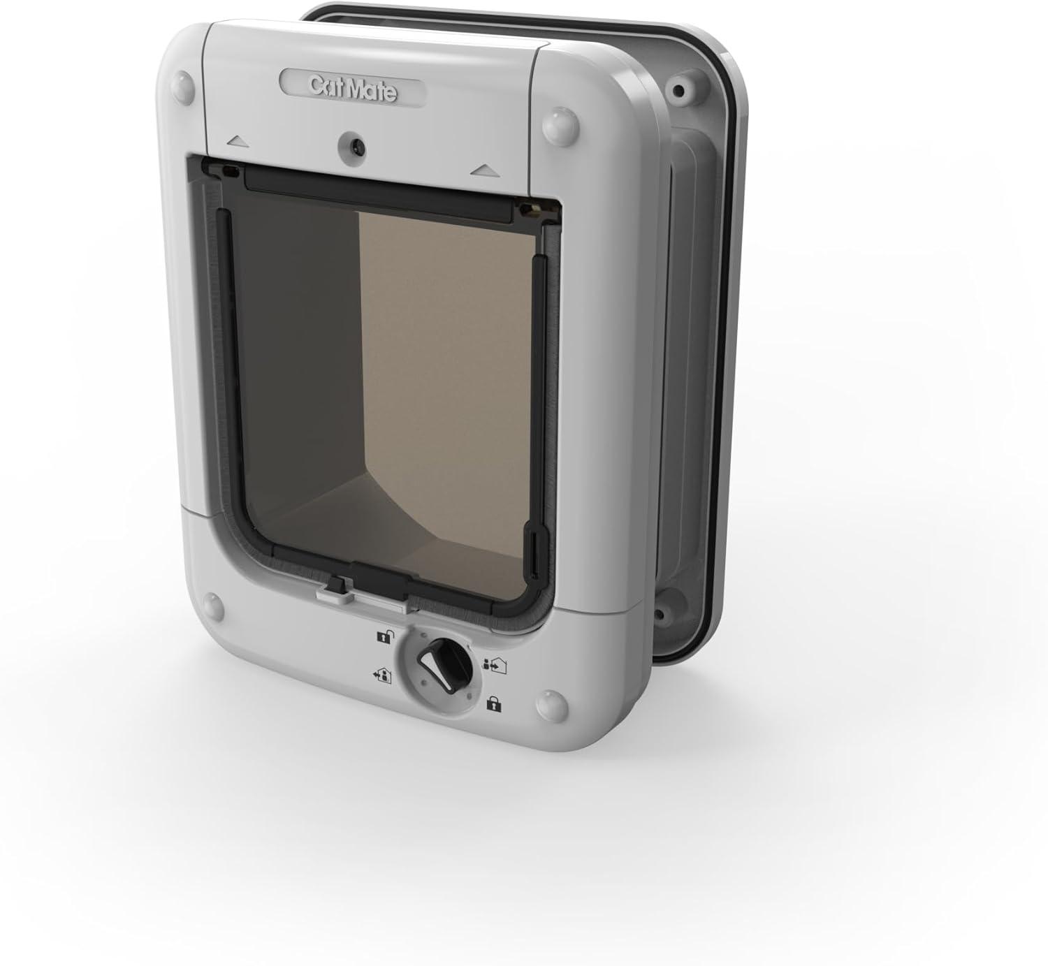 Cat Mate Microchip and I.D. Disc Door for Entry Control of Cats and Other Small Pets - White