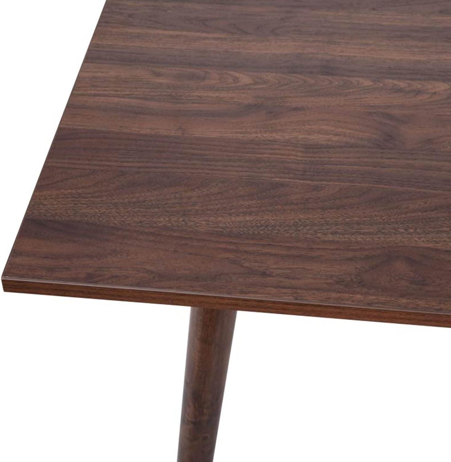 Flash Furniture Hatfield 47 Inch Mid-Century Modern Wood Dining Table, Wood Kitchen Table, Dark Walnut