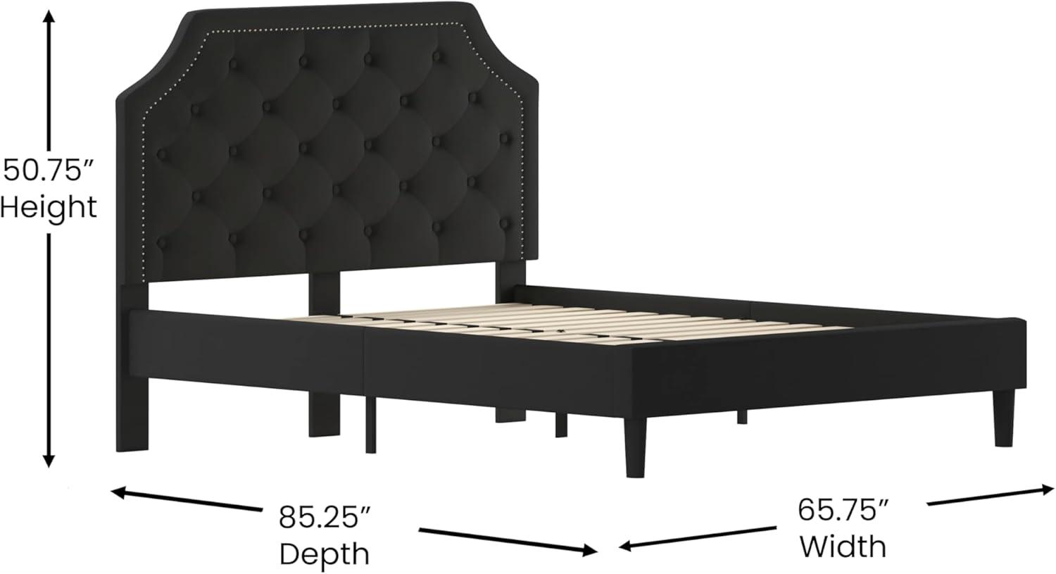 Flash Furniture Brighton Arched Tufted Upholstered Platform Bed