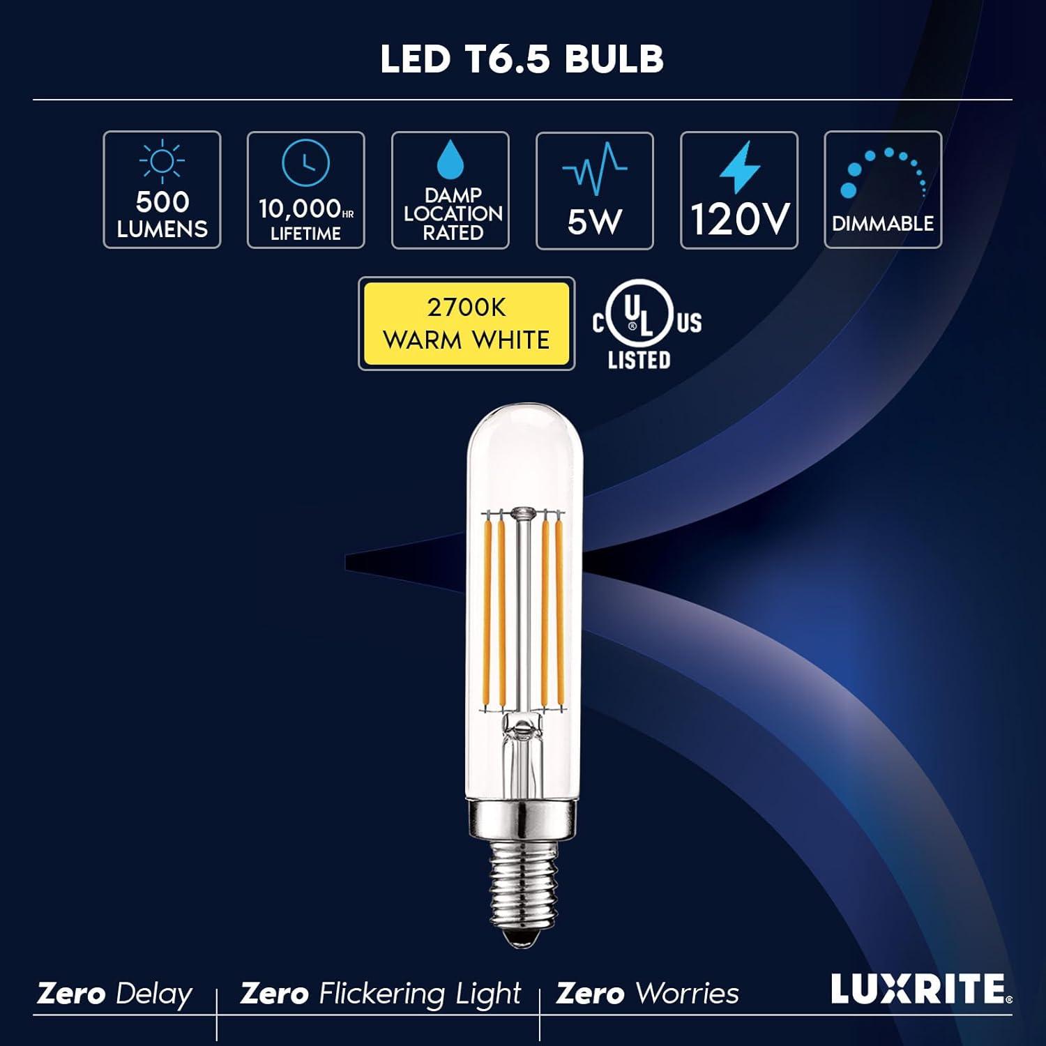 Equivalent E12/Candelabra Dimmable 2700K LED Bulb