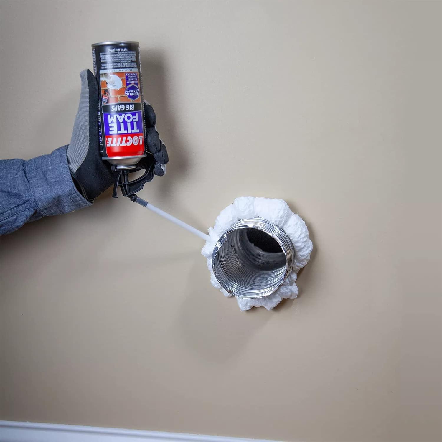 Loctite Tite Foam Insulating Foam Sealant Big Gaps, Pack of 1, White 12 oz Can