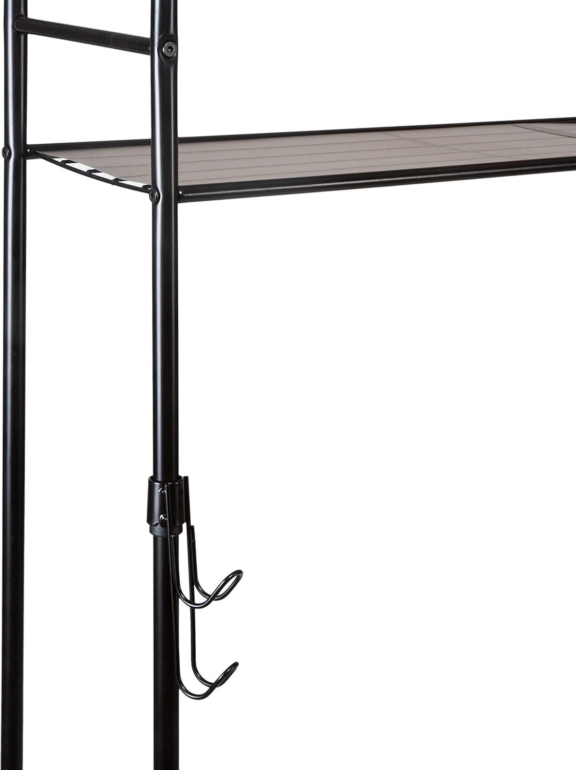 Organize It All Over The Bed/Desk Steel Etagere Spacesaver Black Kennedy International: Decorative Storage, 2 Open Shelves