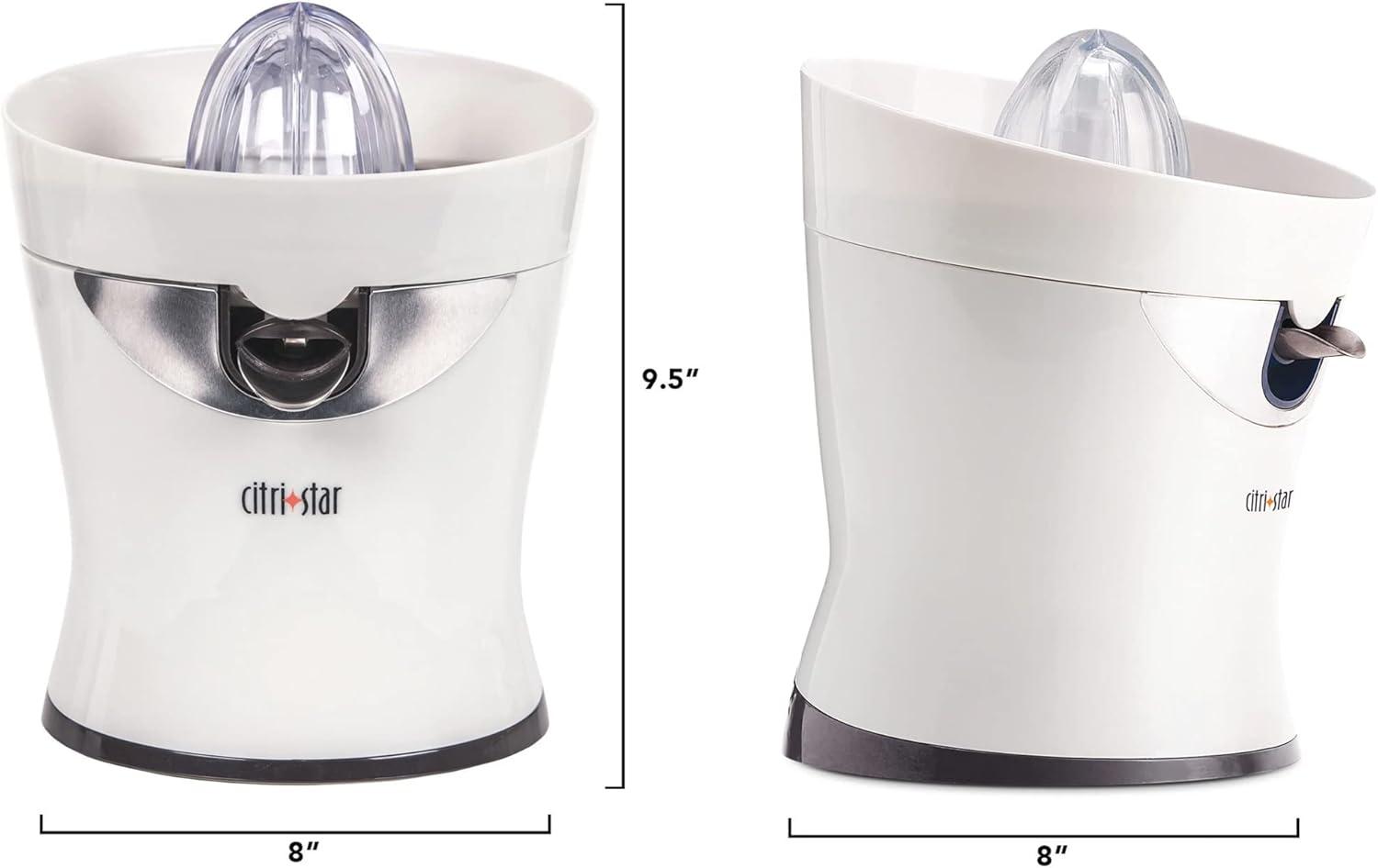 White Electric Stainless Steel Citrus Juicer