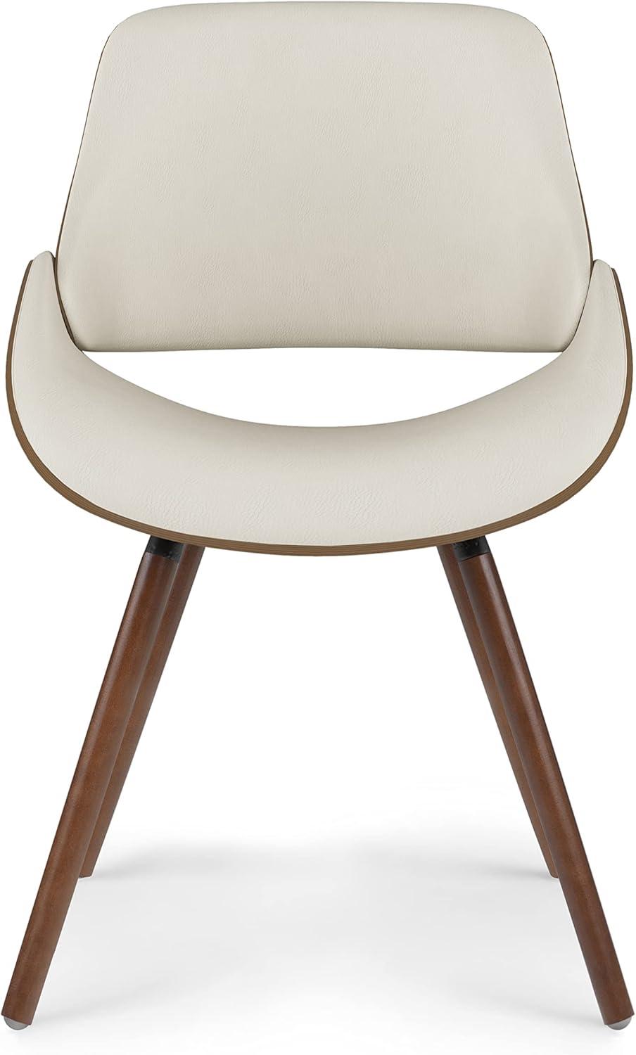 Simpli Home Malden Upholstered Dining Chair with Ergonomic Solid Wood Frame and Mid-Century Modern Style