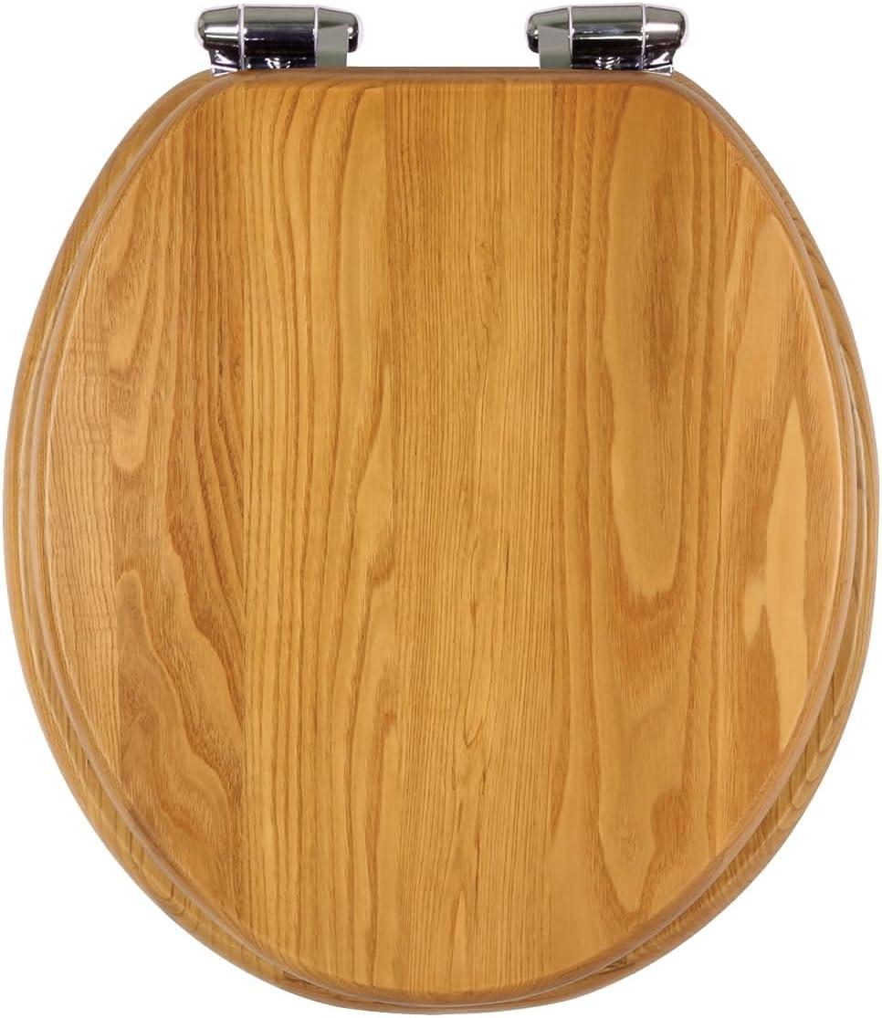 Design House Dalton Round Oak Wood Toilet Seat