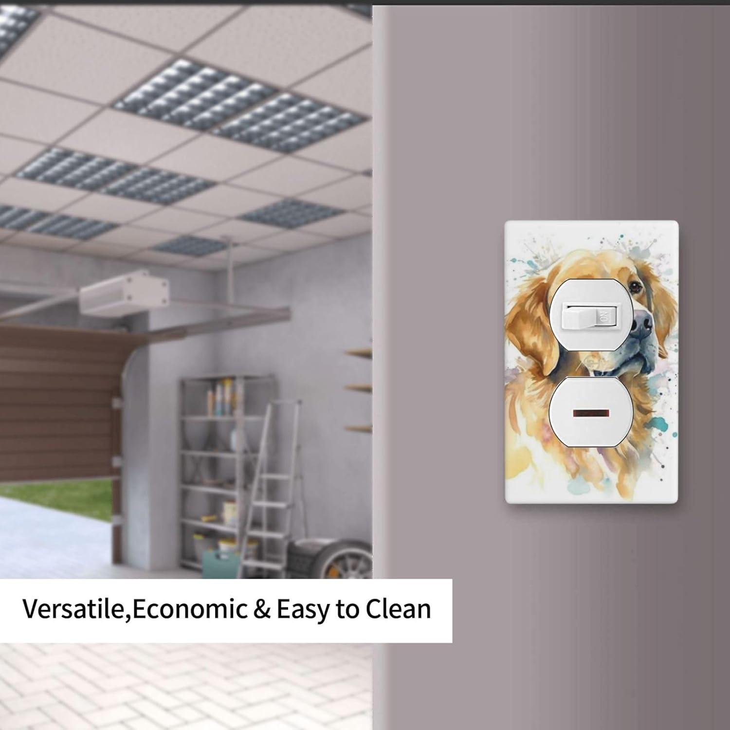 ZICANCN Outlet Covers Wall Plate, Sunflowers Nature Beige Background Light Switch Cover Decorative, Duplex Toggle Combo 1-Gang