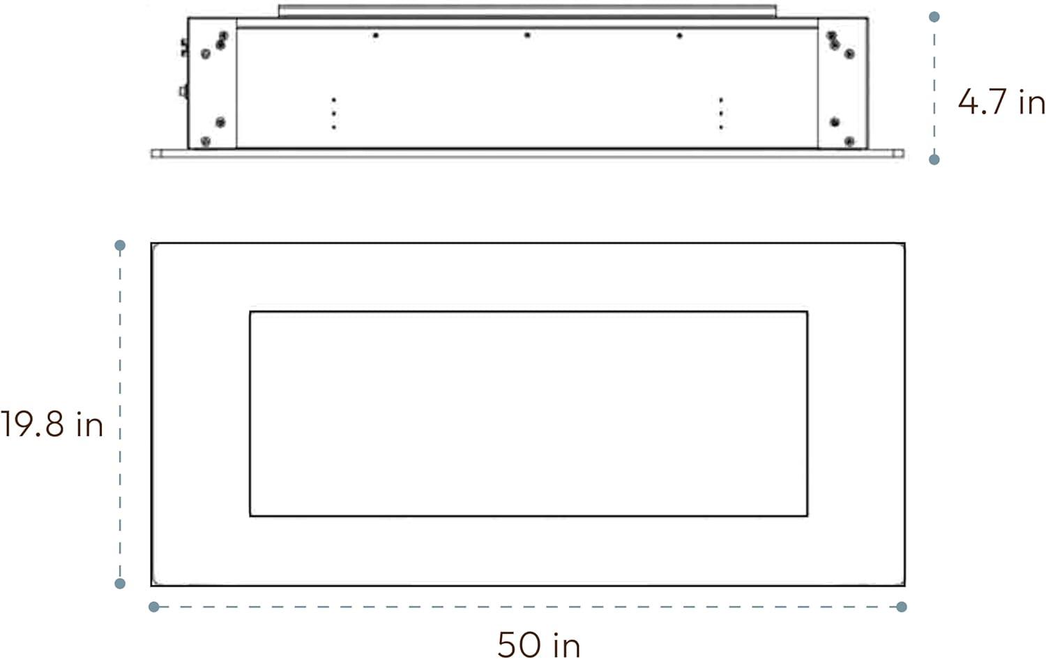 Cambridge Cambridge Wall Mount Electric Fireplace Heater with Remote Control for Indoor Use in Living Room, Bedroom, Home Office