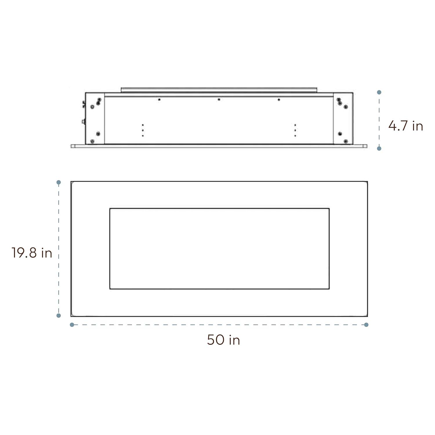 Cambridge Cambridge Wall Mount Electric Fireplace Heater with Remote Control for Indoor Use in Living Room, Bedroom, Home Office