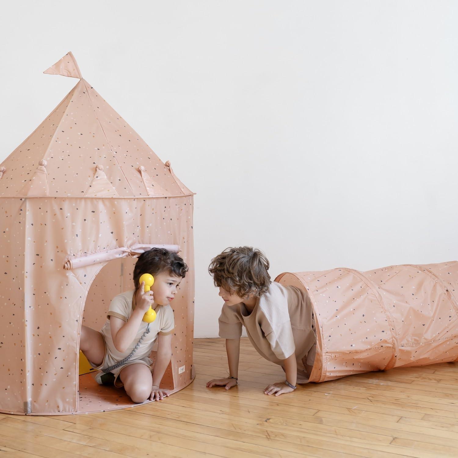 Terrazzo Clay Recycled Fabric Kids Play Tent Castle