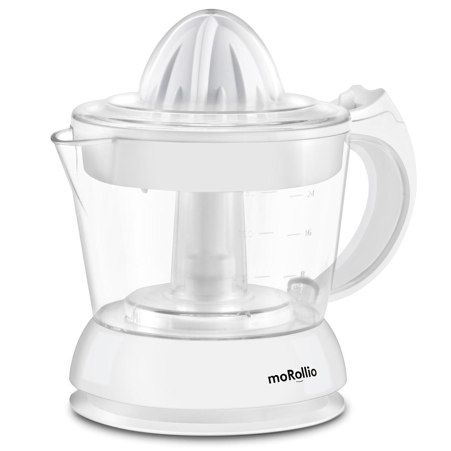 moRollio Electric Citrus Juicer, Compact Space-Saving Orange Juicer, 24oz