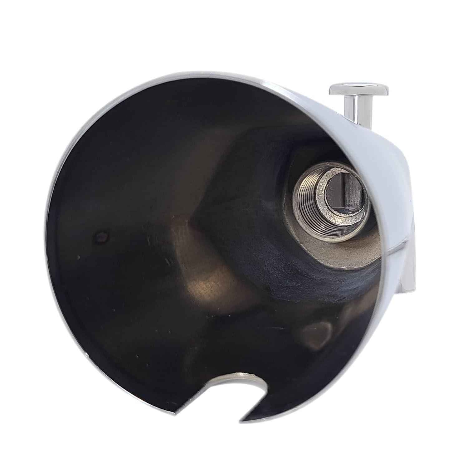 Westbrass 5-1/4" Front Diverter Tub Spout with Tip-Toe Drain and 2-Hole Overflow Trim CO531-26