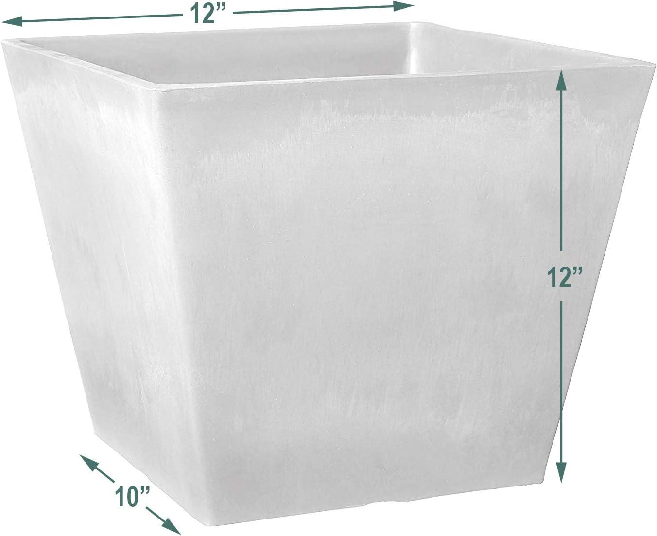 Modern Square Eco-Friendly Planter - 12" Rust & Weather Resistant