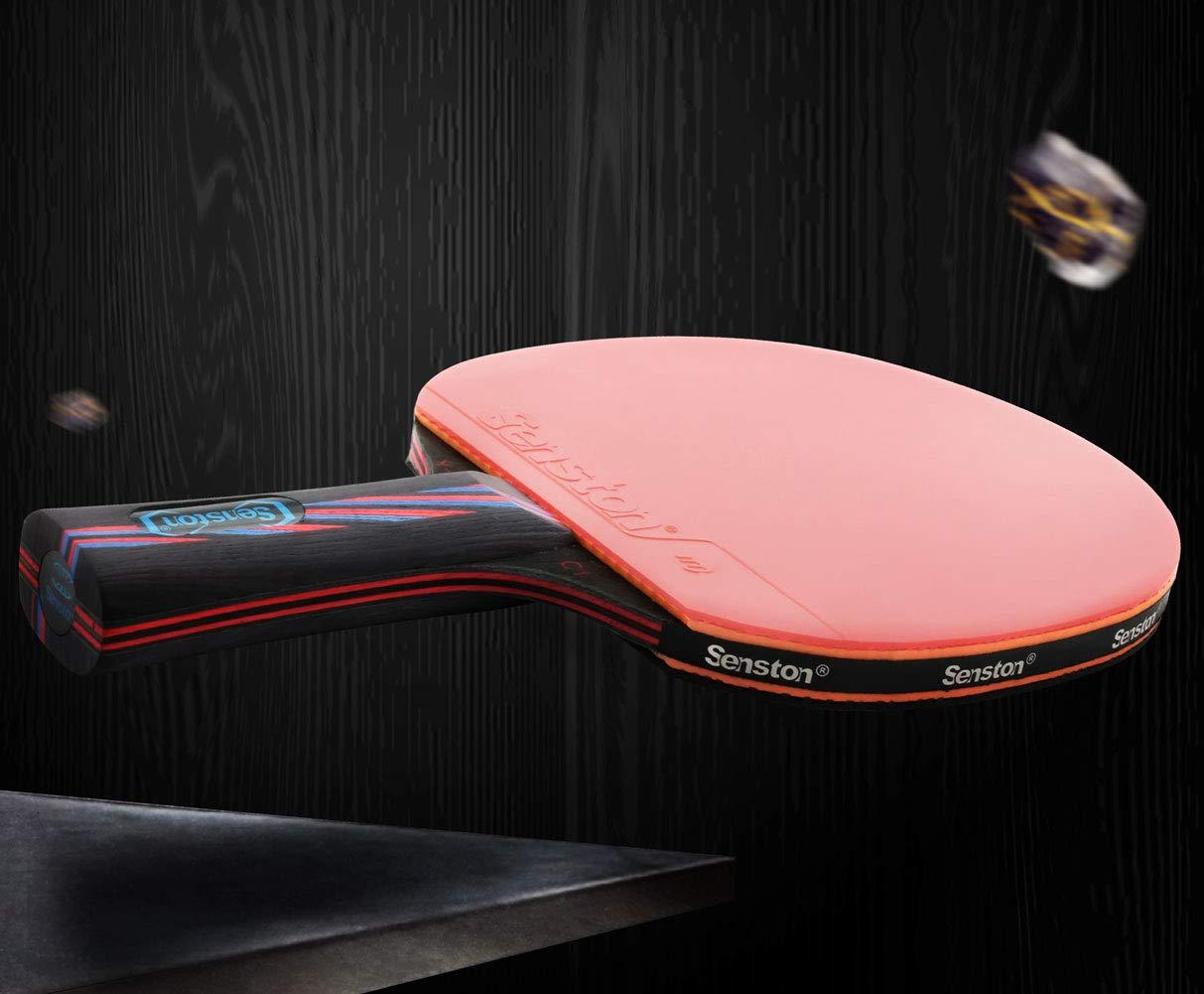 Senston Professional Table Tennis Paddles Advance Intermediate Ping Pong Paddles Set of 2, Table Tennis Racket with Carry Case…