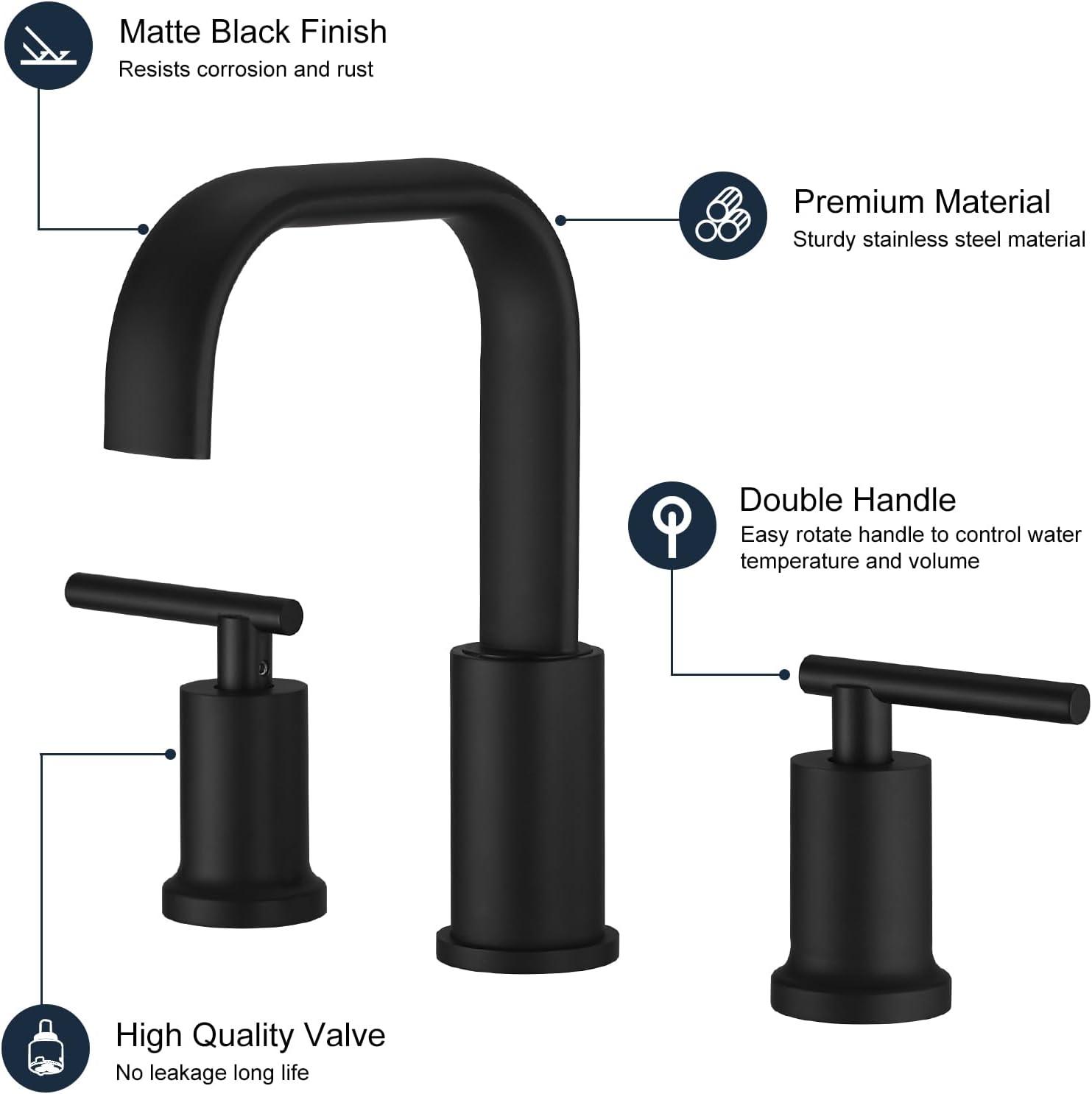 Widespread 2-handle Bathroom Faucet