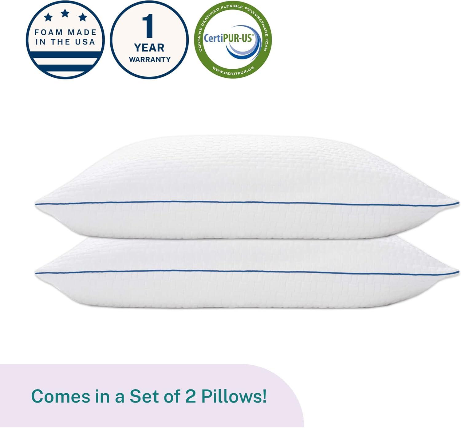 Gel Memory Foam Medium Pillow