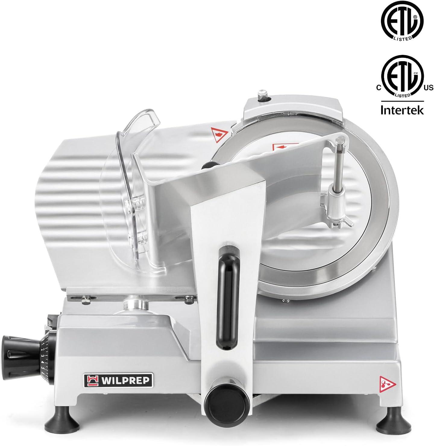 Wilprep Commercial Meat Slicer for Home 150W Electric Deli Food Slicer with 10" Blade