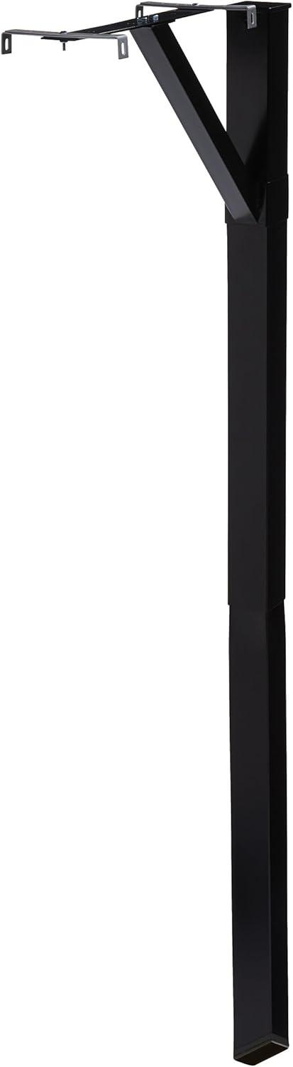 Gibraltar 59.9 in. Black Powder Coated Steel Mailbox Post