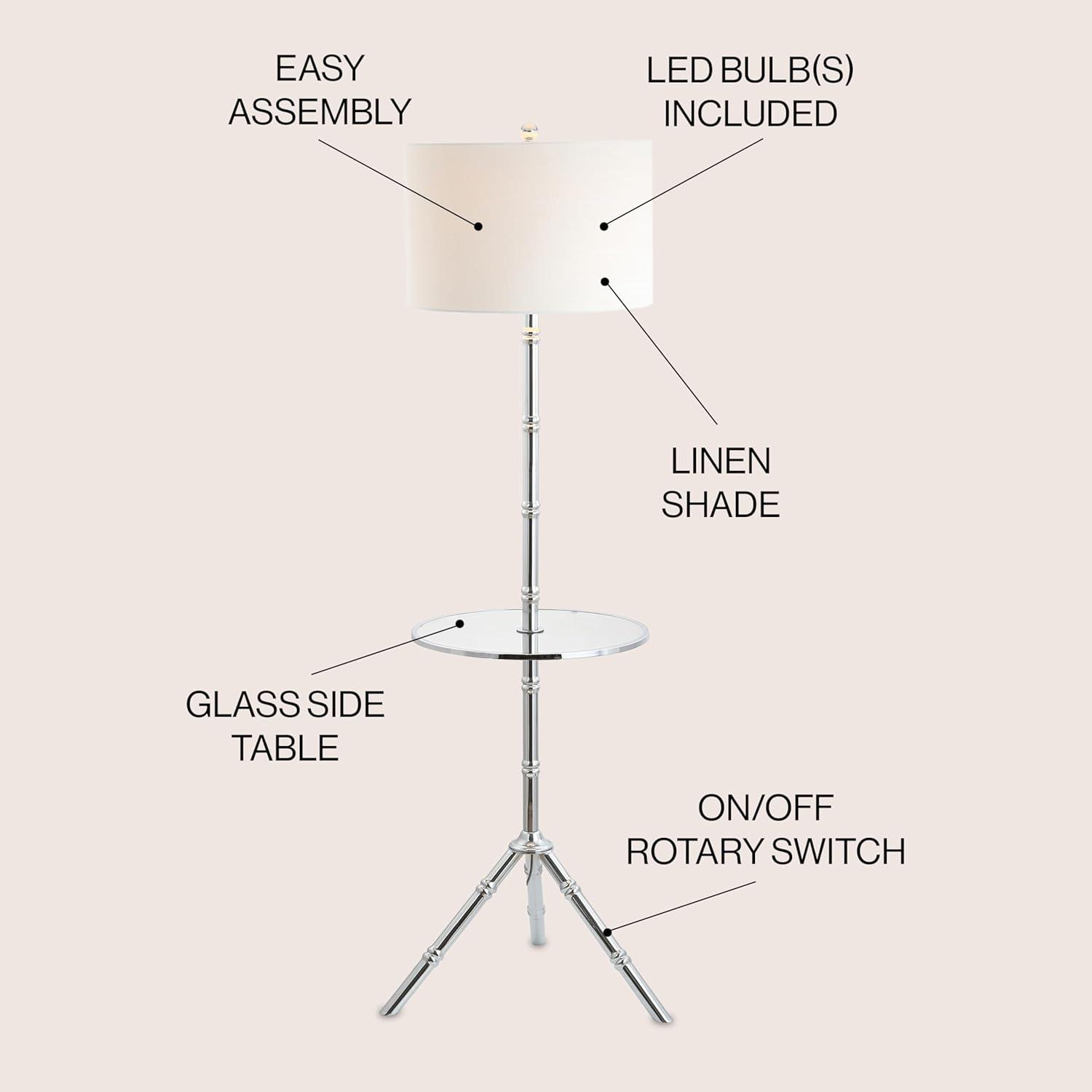 JONATHAN Y JYL Hall End Table Floor Lamp