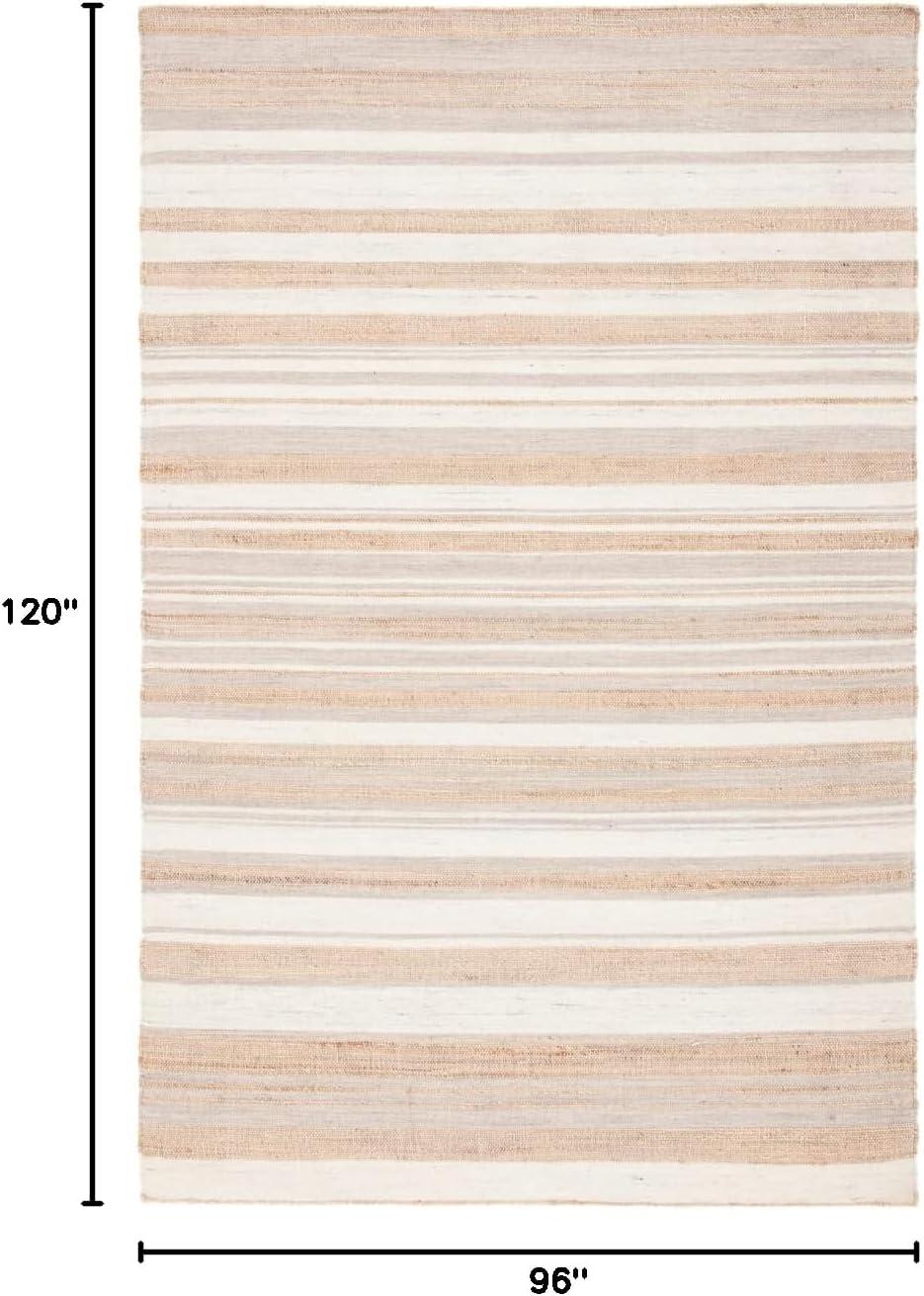 Highland Dunes Grice Hand Woven 50% Jute, 50% Wool Striped Rug