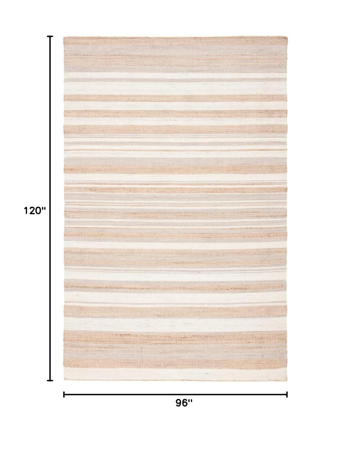 Highland Dunes Grice Hand Woven 50% Jute, 50% Wool Striped Rug