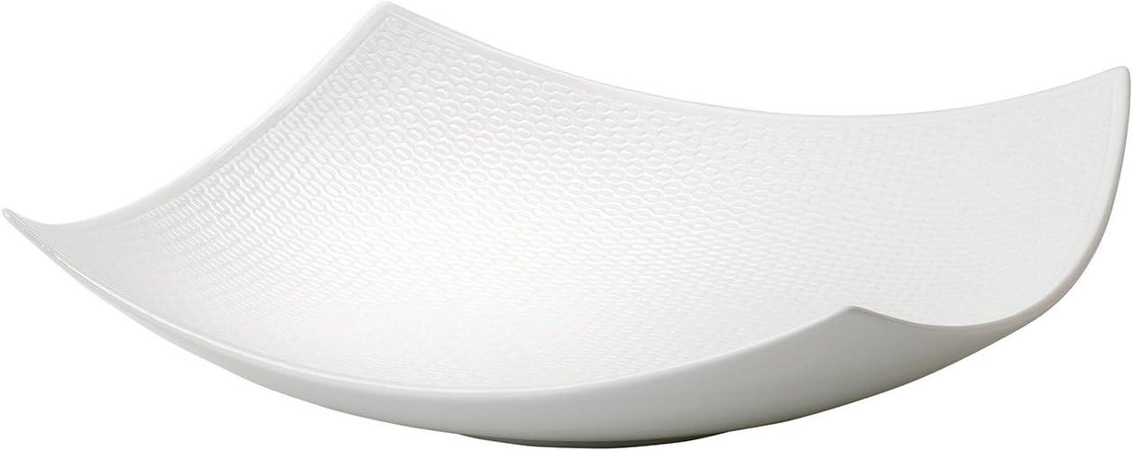 Gio Sculptural White Ceramic Serving Bowl