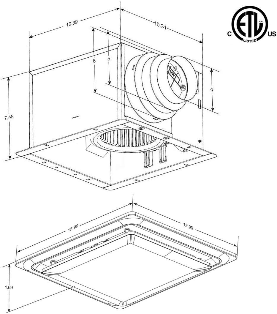 Oil Rubbed Bronze Energy Star Ceiling Mount Bathroom Fan