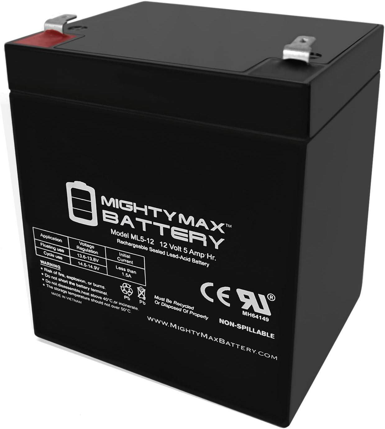 Mighty Max 12V 5Ah Sealed Lead Acid Battery