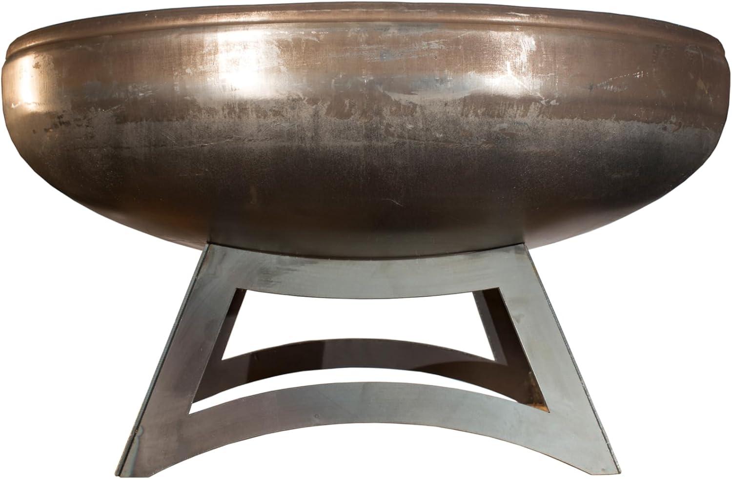 Liberty 24" Natural Steel Gas Fire Pit with Hollow Base