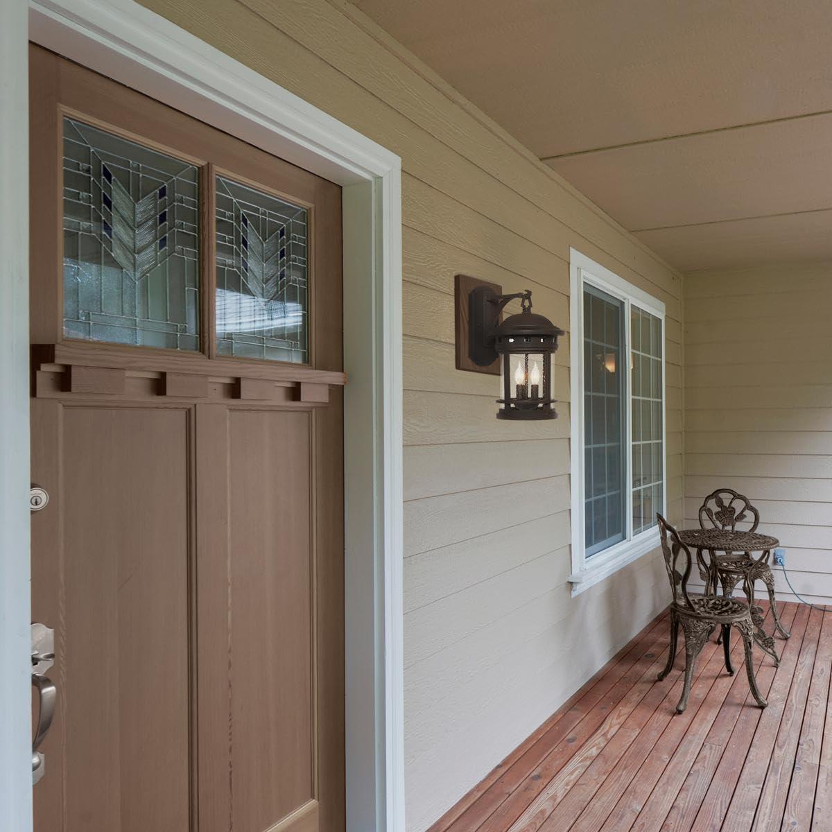 Oil-Rubbed Bronze Mission Style Outdoor Wall Lantern