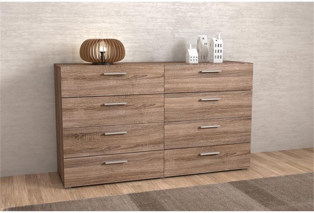 Tvilum Austin 8 Drawer Double Dresser in Truffle