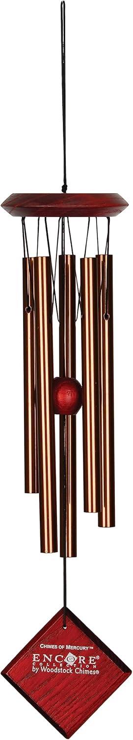 Woodstock Windchimes Chimes of Mercury Bronze, Wind Chimes For Outside, Wind Chimes For Garden, Patio, and Outdoor Décor, 14"L